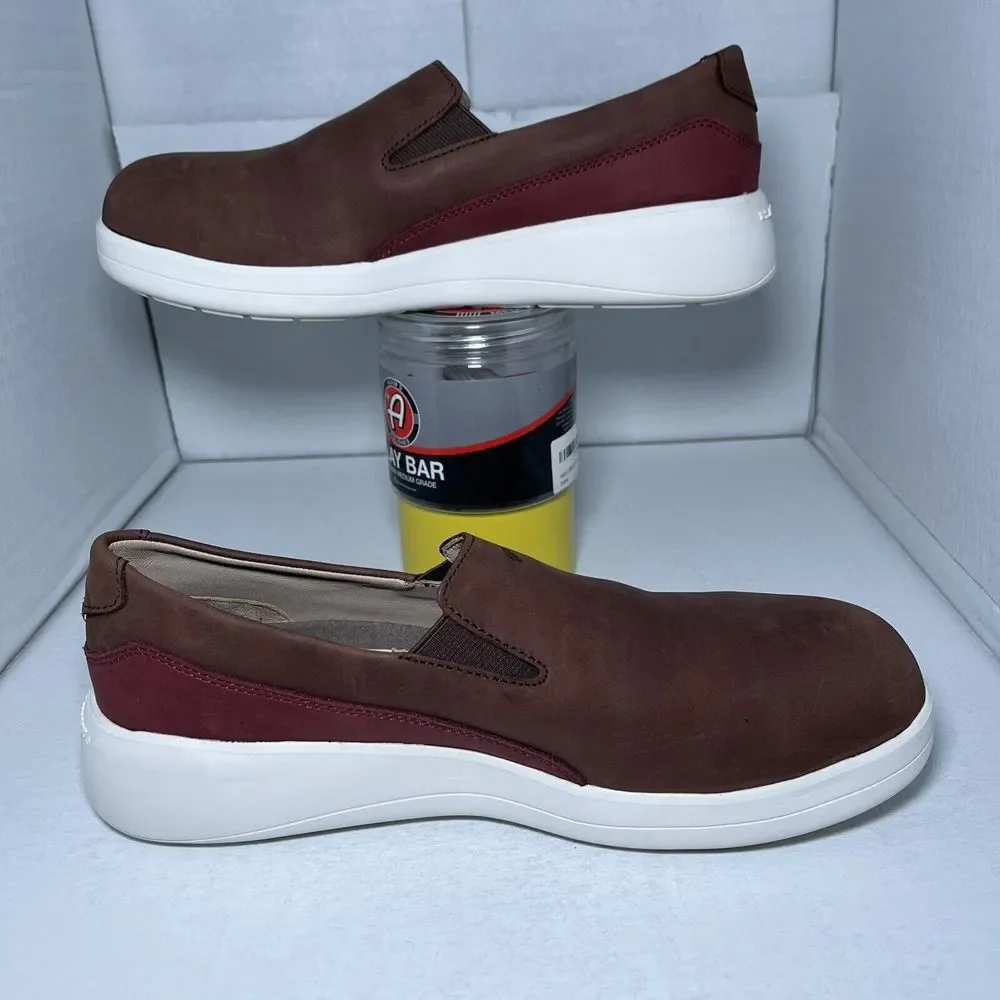 Red Wing Women's Brown Leather Cross Lite Slip On Shoes Aluminum Toe Size 8 - Picture 4 of 11